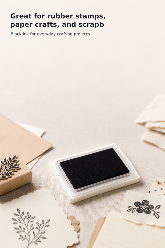 Washable Black Ink Pad for Kids’ Crafts