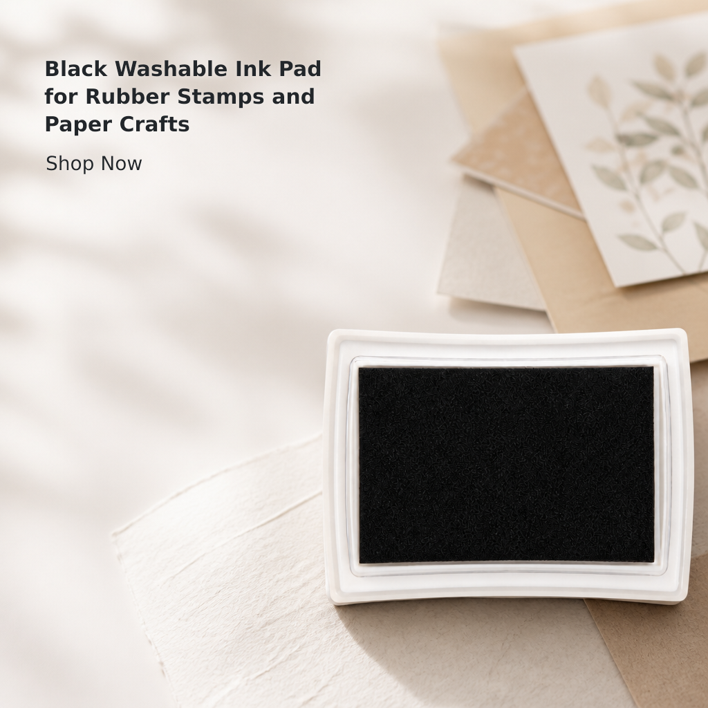 Washable Black Ink Pad for Kids’ Crafts
