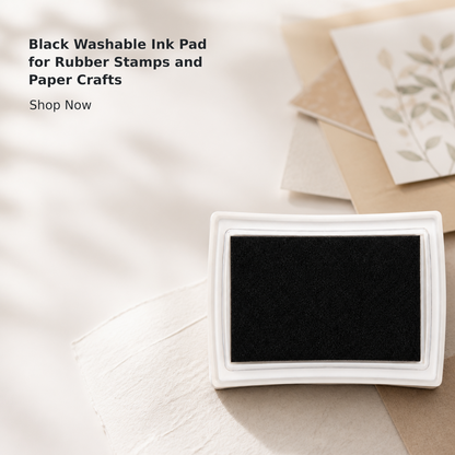 Washable Black Ink Pad for Kids’ Crafts