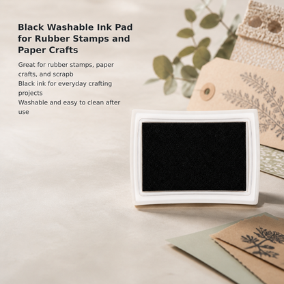 Washable Black Ink Pad for Kids’ Crafts